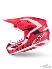 přilba SUPERTECH S-M7 DEED, ALPINESTARS (červená/černá/bílá) 2026