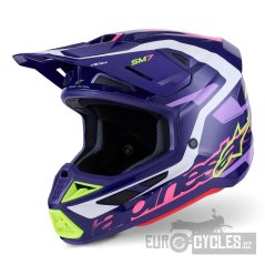 přilba SUPERTECH S-M7 DEED, ALPINESTARS (fialová/růžová/bílá/žlutá fluo) 2026