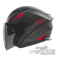 přilba N130 Myst, NOX (černá matná, červená) 2025
