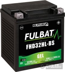 baterie 12V, YTX32HL-BS GEL  (Harley.D), 32Ah, 445A, bezúdržbová GEL technologie 165x130x175 FULBAT (aktivovaná ve výrobě)