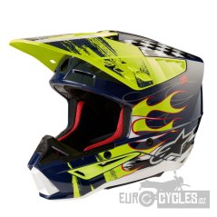 přilba S-M5 RASH, ALPINESTARS (tmavě modrá/žlutá fluo) 2026